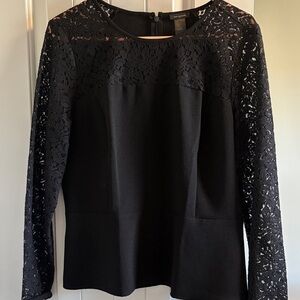 Ann Taylor Black Lace Blouse